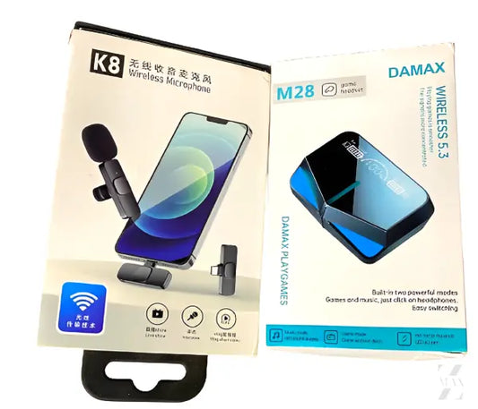 Deal Pack Of 2 – K8 Wireless Microphone & M28 Airbuds